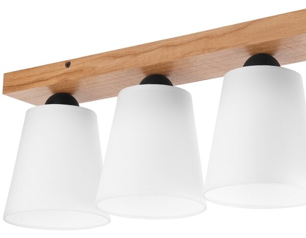 Přisazený lustr LULA 4xE27/60W/230V dub