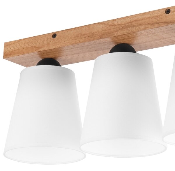 Přisazený lustr LULA 3xE27/60W/230V dub