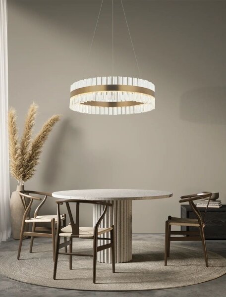Zambelis 22039 - LED Stmívatelný lustr na lanku LED/56W/230V zlatá