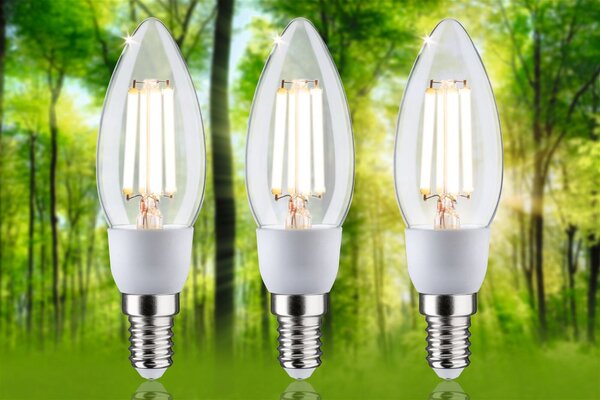 P 29133 Eco-Line Filament 230V LED svíčka E14 3x2,5W 3000K čirá - PAULMANN