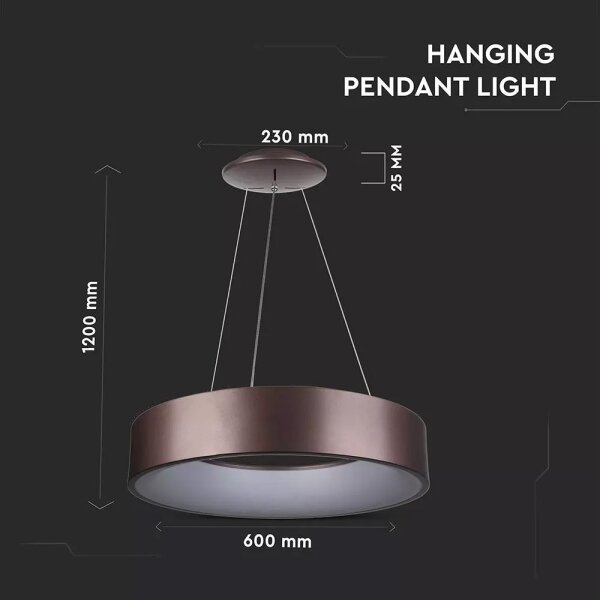 LED Stmívatelný lustr na lanku LED/30W/230V