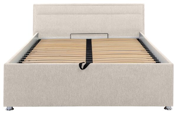 ČALOUNĚNÁ POSTEL, 140/200 cm, přírodní barvy MID.YOU - Postele s úložným prostorem, Online Only