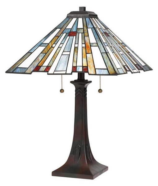 Quoizel QZ-MAYBECK-TL - Stolní lampa Tiffany MAYBECK 2xE27/60W/230V