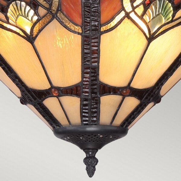 Quoizel QZ-CAMBRIDGE-SF - Stropní svítidlo Tiffany CAMBRIDGE 2xE27/100W/230V
