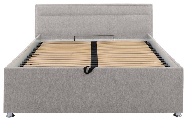 ČALOUNĚNÁ POSTEL, 140/200 cm, světle šedá Livetastic - Postele s úložným prostorem, Online Only
