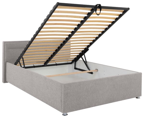 ČALOUNĚNÁ POSTEL, 140/200 cm, světle šedá Livetastic - Postele s úložným prostorem, Online Only