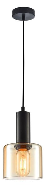 ITALUX PND-65342-1-BK+AMB - Lustr na lanku SANTIA 1xE27/40W/230V