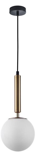 ITALUX PND-2324-1 GD+OPA - Lustr na lanku RAVENA 1xE27/10W/230V černá/zlatá