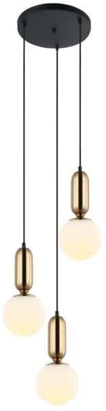 ITALUX PND-02340-3S-BRO - Lustr na lanku ALDEVA 3xE27/40W/230V černá/bronz