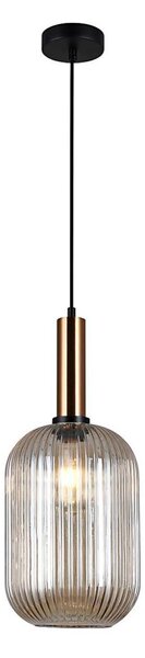 ITALUX PND-5588-1L-BRO+AMB - Lustr na lanku ANTIOLA 1xE27/40W/230V bronz