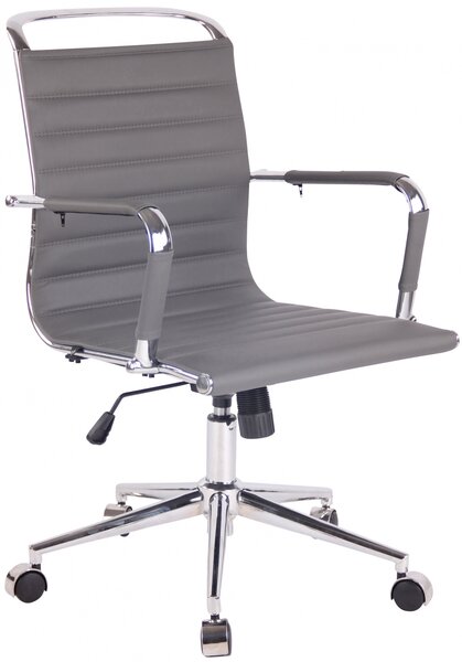 Kancelářská židle Barton ~ koženka - Šedá
