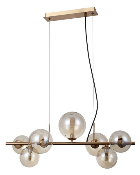 ITALUX PND-406007-7-HBR - Lustr na lanku CANELLO 7xG9/5W/230V mosaz