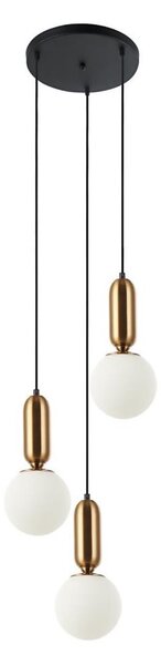 ITALUX PND-02340-3S-BRO - Lustr na lanku ALDEVA 3xE27/40W/230V černá/bronz
