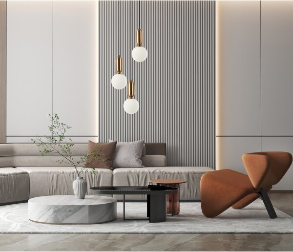 ITALUX PND-02340-3S-BRO - Lustr na lanku ALDEVA 3xE27/40W/230V černá/bronz
