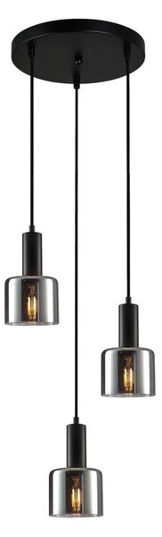 ITALUX PND-65342-3A-BK+SG - Lustr na lanku SANTIA 3xE27/40W/230V černá