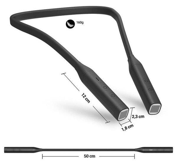Přisvěcovací LED lampička za krk ohebná