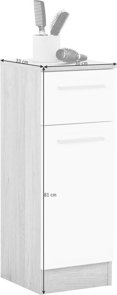 SPODNÍ SKŘÍŇKA, dub San Remo, 30/81/33 cm Xora - Spodní skříňky