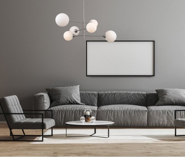 ITALUX PND-55342-6-SN - Lustr na tyči EVORA 6xG9/5W/230V nikl