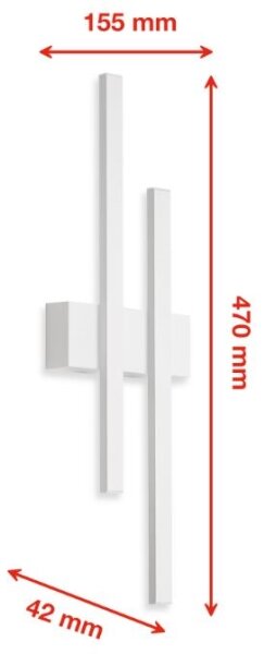 Telefunken 313206TF - LED Venkovní nástěnné svítidlo 2xLED/8W/230V IP44