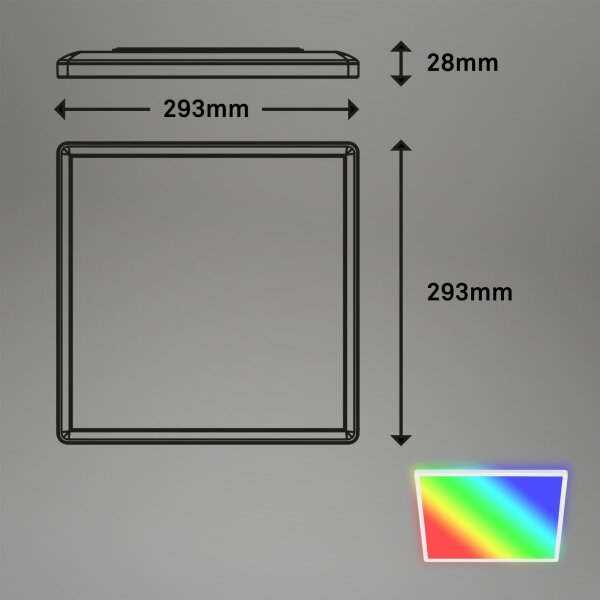 Briloner 7090-416 - LED RGBW Stmívatelné stropní svítidlo SLIM LED/15W/230V + DO