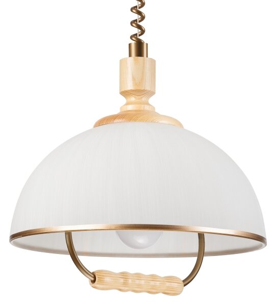 Stahovací lustr RAMONA 1xE27/60W/230V béžová/světle hnědá