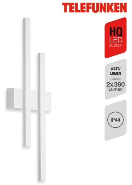 Telefunken 313206TF - LED Venkovní nástěnné svítidlo 2xLED/8W/230V IP44