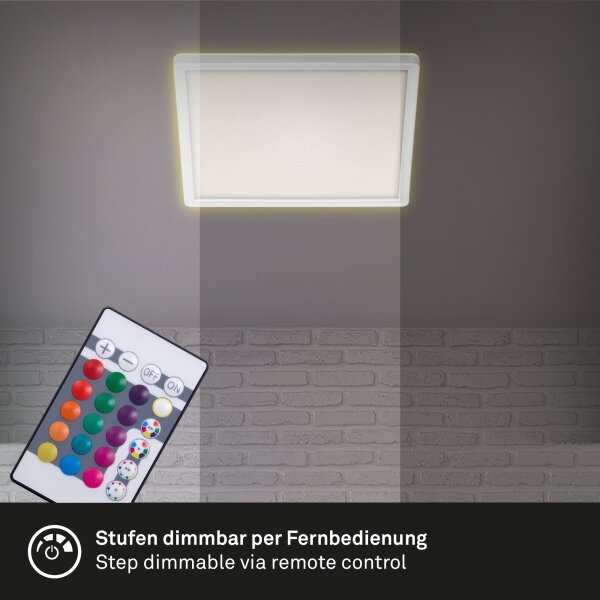 Briloner 7090-416 - LED RGBW Stmívatelné stropní svítidlo SLIM LED/15W/230V + DO