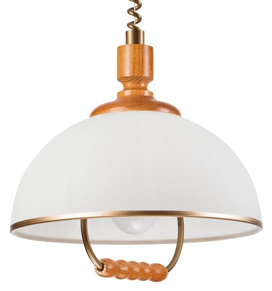 Stahovací lustr RAMONA 1xE27/60W/230V béžová/hnědá