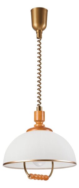 Stahovací lustr RAMONA 1xE27/60W/230V béžová/hnědá
