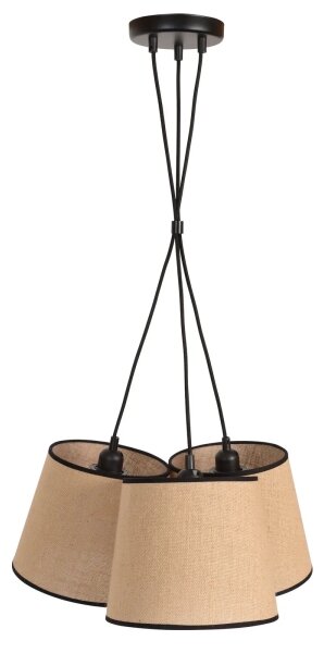 Duolla - Lustr na lanku ROSSA 3xE27/15W/230V pr. 45 cm hnědá/černá