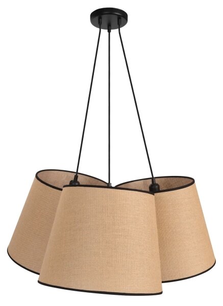 Duolla - Lustr na lanku ROSSA 3xE27/15W/230V pr. 75 cm hnědá/černá