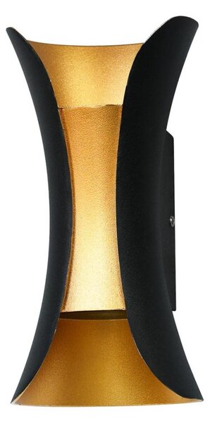 ITALUX PL-356-M BK+GD - LED Venkovní nástěnné svítidlo DANTE LED/10W/230V 20 cm
