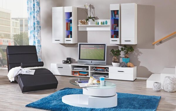 OBÝVACÍ STĚNA bílá Carryhome - Kompletní obývací stěny