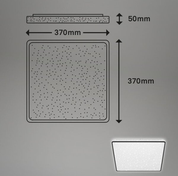 Briloner 3749-415 - LED Stropní svítidlo LINO LED/24W/230V černá