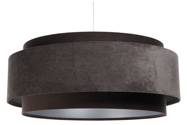 Lustr na lanku DOBLO 1xE27/60W/230V pr. 60 cm hnědá/stříbrná