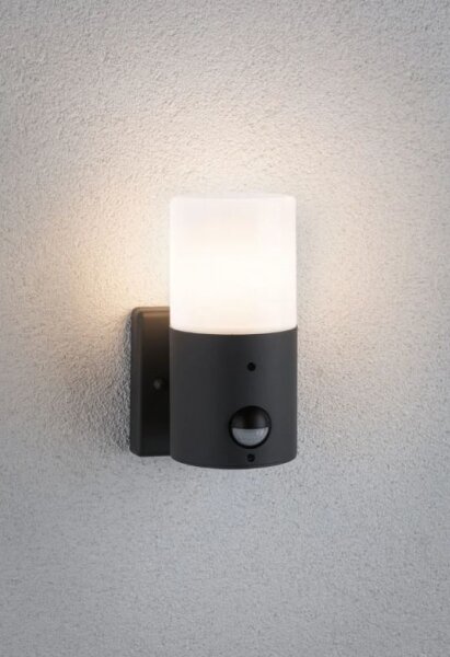 Paulmann 94648 - 1xE27/15W IP44 Venkovní nástěnné svítidlo se senzorem TUBS 230V