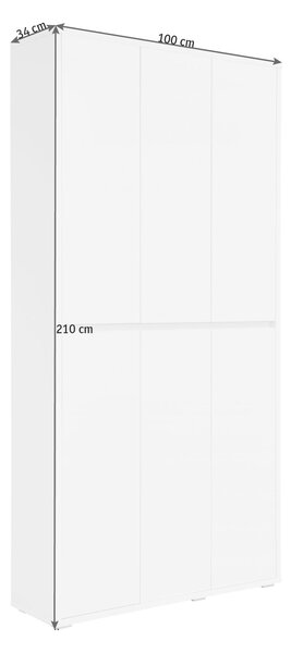 BOTNÍK, bílá, 100/210/34 cm Xora - Botníky