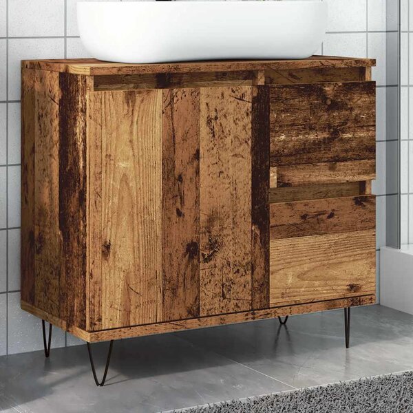 Koupelnová skříňka pod umyvadlo old wood 65x33x60 cm kompozit