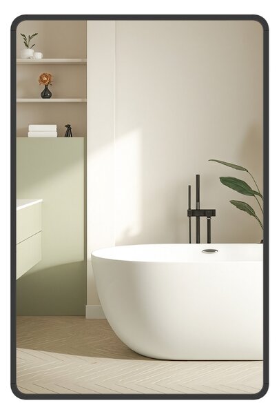 Nástěnné zrcadlo NADIA, 91x61 cm, černá SongmicsHome