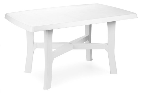 Zahradní stůl CRESTON — bílá, plast