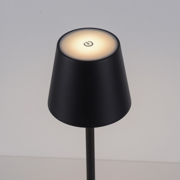 Leuchten Direkt19250-18-LED Venkovní nabíjecí lampa EURIA LED/3W/5V IP54 černá