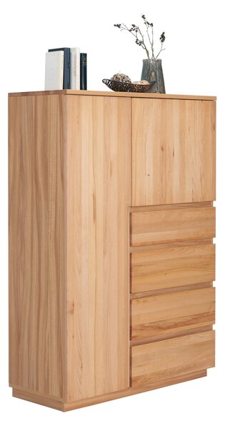 KOMODA, jádrový buk, barvy buku, 100/143,1/41 cm Linea Natura - Široké komody