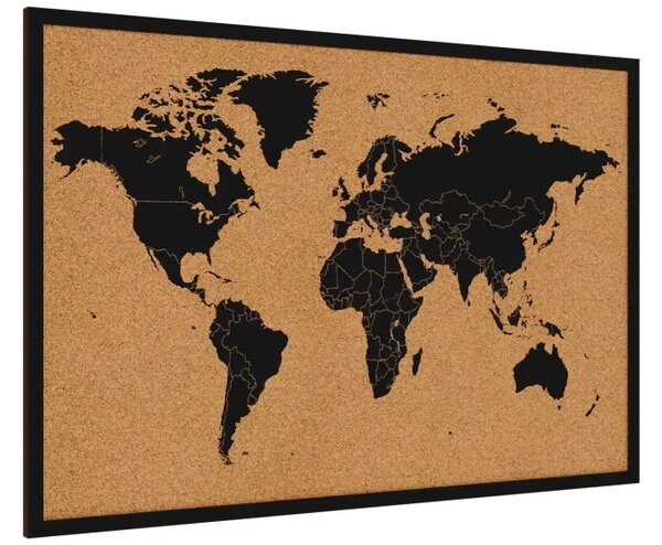 ALLboards korková nástěnka mapa světa 90 x 60 cm,TK96_MBK