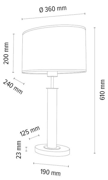Spot-Light 7017400411539 - Stolní lampa MERCEDES 1xE27/40W/230V dub