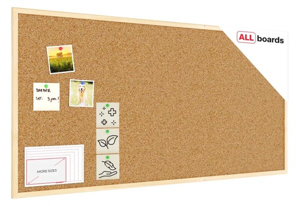 Allboards korková nástěnka v dřevěným rámu 120x60cm - TK126D