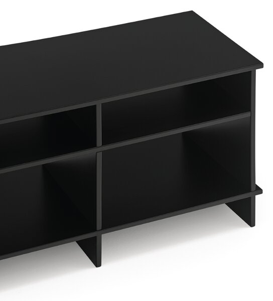 Černý lakovaný TV stolek Teulat Inari 180 x 40 cm