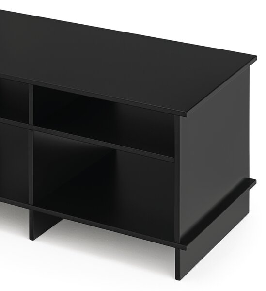 Černý lakovaný TV stolek Teulat Inari 180 x 40 cm