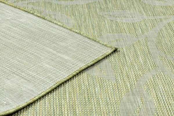 Balta Kusový koberec Sisalový PATIO 3045 Listí zelený béžový Rozměr: 78x150 cm
