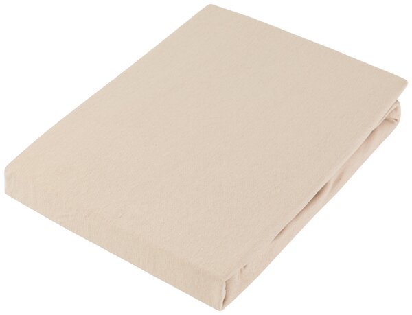 ELASTICKÉ PROSTĚRADLO, žerzej, světle hnědá, 100/200 cm Esposa - Prostěradla