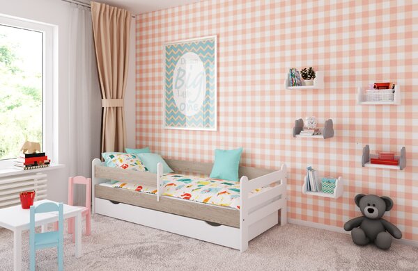 BabyBeds Dětská postel RYSIO Velikost postele: 180x80 cm, Barevné provedení: Dub, Úložný prostor: Ano, s úložným prostorem